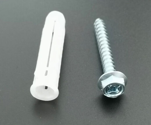 XMSJ LCD TV bracket hanger installation expansion tube screw set plastic nail rubber plug expansion plug 10mm wall-mounted thickening 10mm plastic tube-100 pieces