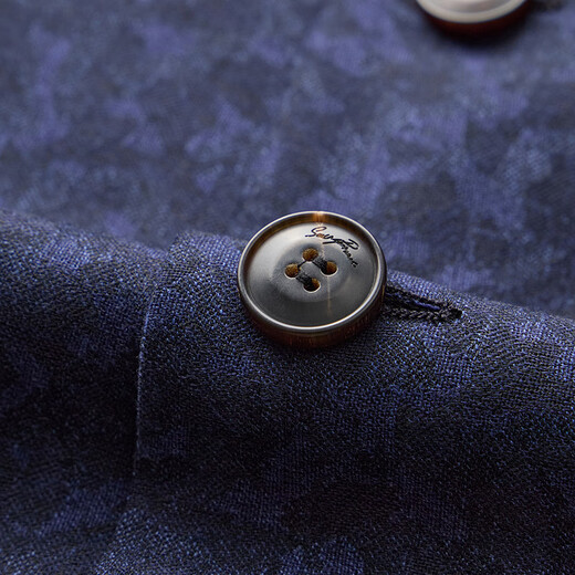 柒牌【WOOLMARK
】男装羊毛西服春夏2025新款商务休闲男士西装外套714 深蓝 54 (190) -