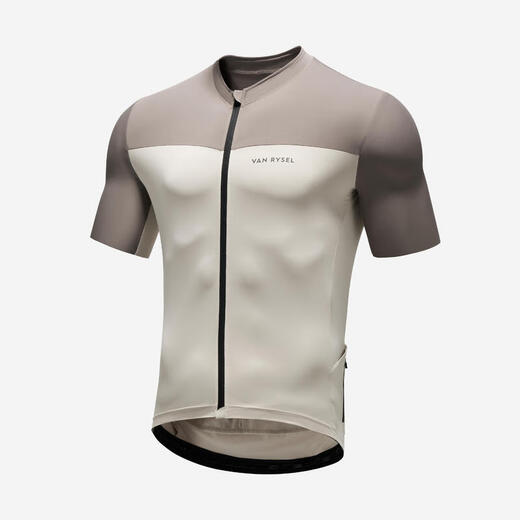 Decathlon road cycling jersey cycling equipment men's new EDR windproof EDR cycling short-sleeved retro brown L
