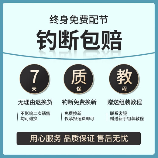 柏鲨 鱼竿套装组合全套手竿海杆垂钓渔具用品钓鱼装备初学钓具大全 3.6m +4.5手竿+全套装备