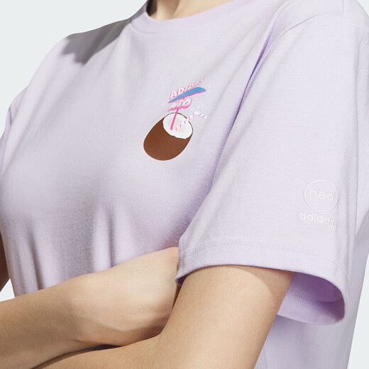 阿迪达斯 （adidas）NEO短袖女装夏季健身训练运动服休闲透气圆领T恤 IP3880 L