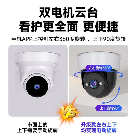 Беспроводную камеру наблюдения Haiweiman не нужно подключать к Wi-Fi, пожизненное отсутствие дорожного движения, потолочное крепление для домашнего беспроводного поворотно-наклонного купольного монитора, внутренняя входная дверь, коридор, лифт, сверхчистый потолок, модель Wi-Fi + карта памяти с 30-дневной переработкой