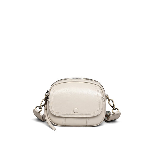 Calwan Keodh Crossbody Bag Damenbag 2025 Neue Frühlings- und Sommer-echtes Leder kleiner runde Tasche One-Shoulder-Freizeitgeburtstagsgeschenk für Freundin und Frau [schöne] leichte Luxus-Mode-vielseitige Crossbody-Tasche Praktische und herzzerreißende Mädchen Freundin