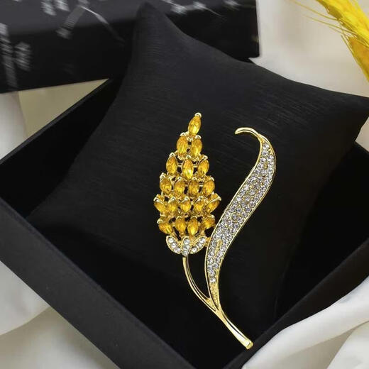 End of the World Fashion Designer Golden Wheat Corsage Men's Suit Brooch Women's Coat Pin Lapel Pin Decoration h Style 4