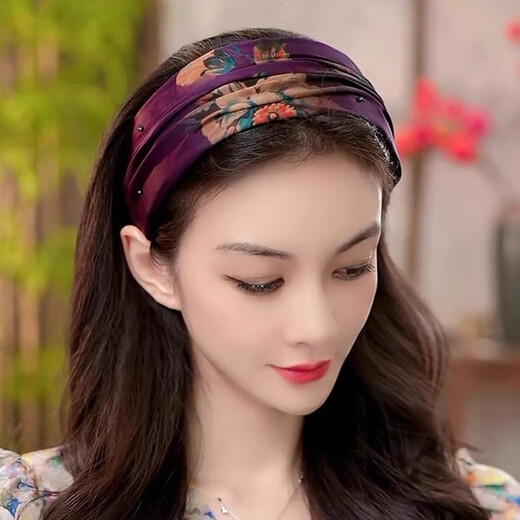 Shijun (SHIJUN) gray-hair-covering headwear for daily wear, high-end summer outlet discount store, removed from the cabinet and leaked, Chinese-style wide-brimmed hair, black retro Chinese-style headband