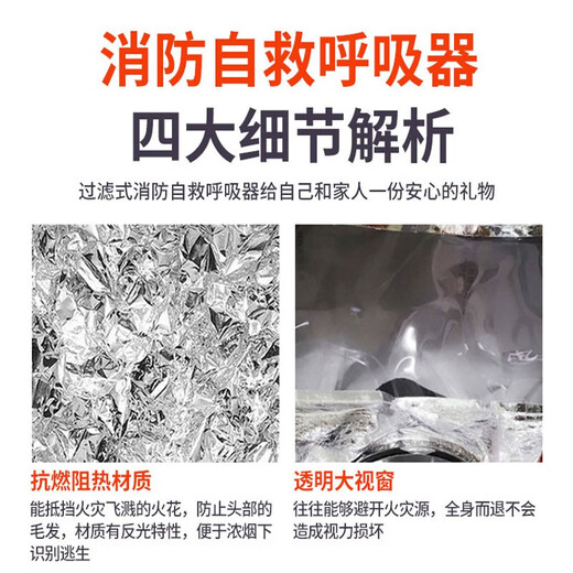 Zhongke Shenlong gas mask, smoke mask, hotel, fire mask, fire extinguisher, fire escape breathing mask, filtering self-rescuing respirator, Yan'an brand (new national standard for hotels)