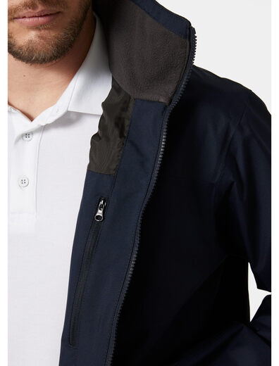 HELLY HANSEN, HH H/H Helly Hansen Men's Crew 2.0 Waterproof and Windproof Hooded Jacket Urban Commuting Daily Casual 597 Navy Medium