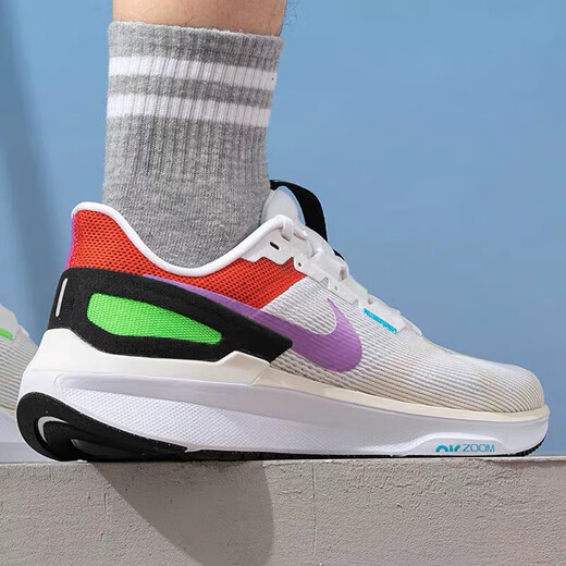 耐克（NIKE）AIR ZOOM STRUCTURE 25男子运动舒适防滑耐磨缓震低帮跑步鞋 FV4867-100白色 42