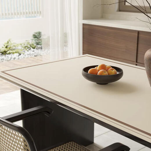 Xinlin light luxury dining table mat, simple and modern coffee table tablecloth, no-wash, oil-proof, waterproof, anti-scalding, PVC insulated table mat, high-end, wave, wipe clean 90X150CM