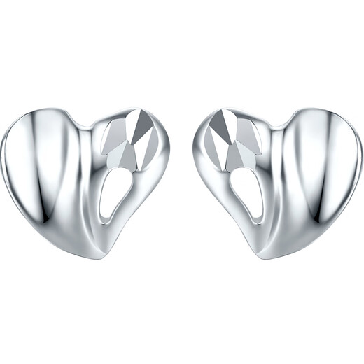 Liuguifu Jewelry PT950 Platinum Earrings Heart-beating Platinum Earrings for Women PT0200068 0.8g