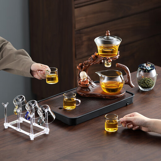 Shangyanfang glass tea set complete set for home office lazy automatic tea making artifact high-end tea making set housewarming gift