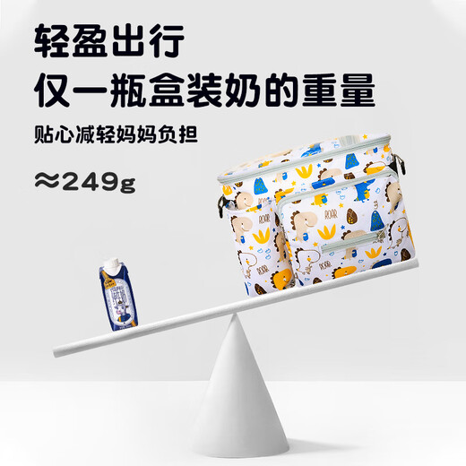 哈乐甜心婴儿车挂包宝宝手推车收纳袋遛娃神器置物袋大容量妈咪包挂口袋车 白恐龙【送固定带+肩带】