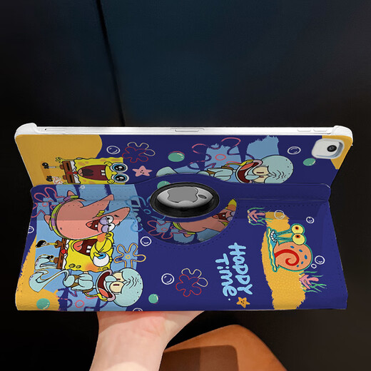 Nakowan Huawei Matepad 11.5S Shell Flat Nouveau Cartoon Pro11 CARTOOS AIR AIR12 ANTIFOLL ANTÉRIEUR SE11 POUCS CAS DE PROTHERCE ANTI-BADING 360 ROTATING HORIZONTAL ET VERTICAL BRACKET Enfants [DD3523 Spongebob bleu foncé] Case en cuir rotatif 360 DBYW Huawei Matepad11 (10,95 pouces)