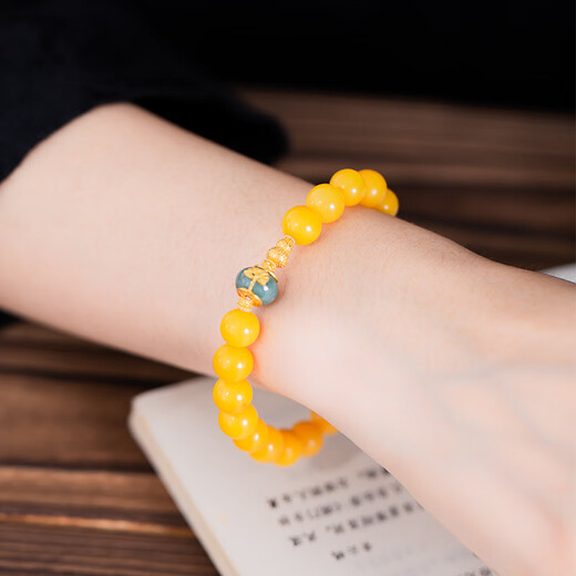 Qingchengshan Beeswax Bracelet for Women, Wasabi Southwest Red Transfer Beads, Jade Good Luck Lotus Gourd Fortune Bracelet, Gourd Jade Beeswax Bracelet + Expired