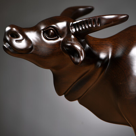 Awesome ornaments rosewood carving scalpers craft gifts opening housewarming gifts for gifts for wooden zodiac signs of ebony carving cattle [38 cm long]
