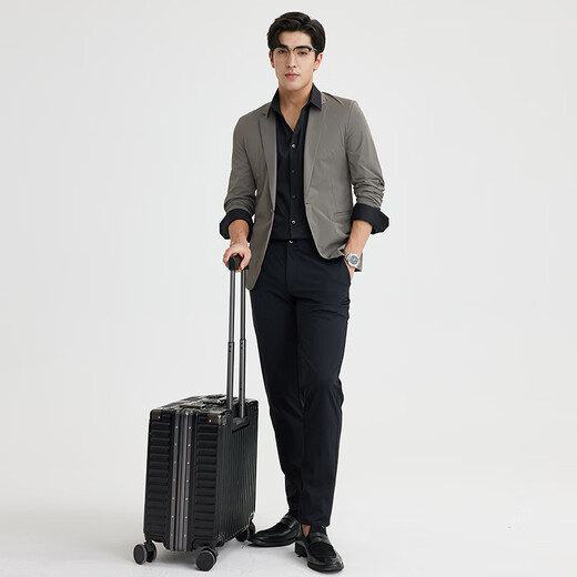 Lilang light and fashionable men's clothing [skin storage clothes] new spring and summer suit for men young commuting light and thin suit jacket Coffee 175A