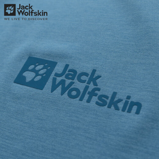 Jack Wolfskin狼爪POLO衫T恤男春夏款运动户外体恤舒适透汽干爽日常休闲短袖T恤 1289/海蓝色 M 175/96A