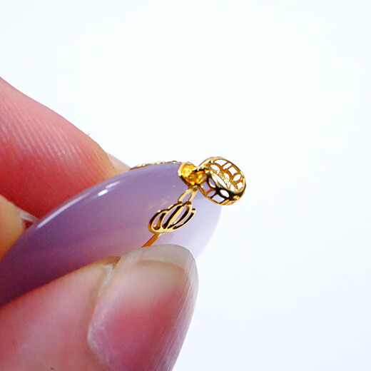 Fat Donglai's same style safe buckle clip buckle 18k gold buckle donut buckle jade jade buckle nostalgic AU750 F1 crown style-K yellow