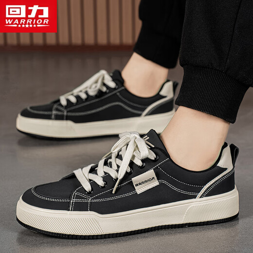 Warrior men's shoes classic retro sling shoes versatile fashion casual sneakers J403MJ black 43