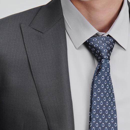 Angel Bird Suit Men's Australian Wool Men's Fashionable Formal Wool Suit Jacket Commuting Suit Pants Iron Gray 48 B(175/100) /Please note waist or trousers