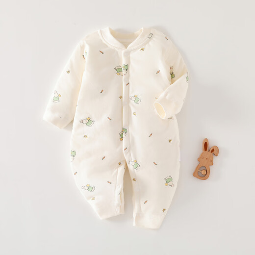 
Seven-picked daisy 40g cotton onesie baby onesie in autumn and winter boneless clothes thin cotton medium-thick climbing clothes one-piece warm outing clothes X6624 Mid-bottomed bear strawberry 40g one-piece cotton jacket size 59 (6-11Jin[Jin equals 0.5 kg])