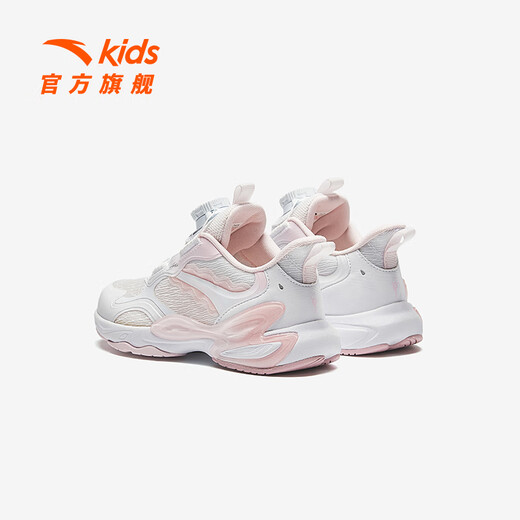 安踏蝶翼休闲鞋|儿童运动鞋女小童鞋2025春夏新款商场同款校园跑鞋 白/粉9925-1 29