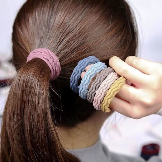 SAHANE Zuoyu bag/about 100 pieces, disposable rubber bands for adults and children, colorful hair ties, thickened and bold, women's hair tie, disposable, black, about 100 pieces