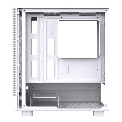 半岛铁盒（PADO）风度4 白色 台式电脑桌面小机箱 玻璃侧透/面板网孔散热/支持M-ATX主板/顶部240水冷