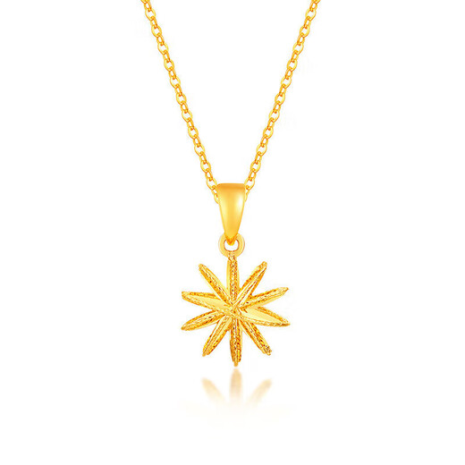 Mengjinyuan 18k gold pendant six-pointed star three-dimensional pendant without chain as a birthday gift for girlfriend