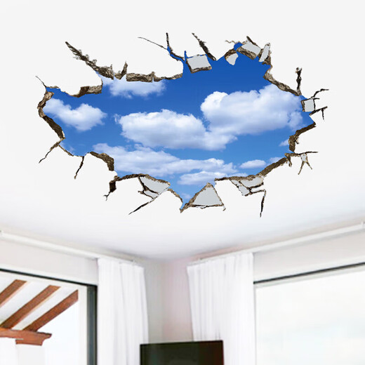 Jingeyu Universe Starry Sky Ceiling Sticker Planet Universe Space 3D Three-dimensional Wall Sticker Living Room Ceiling Wall Bedroom Creation Moon Night Starry Sky 9227 Big