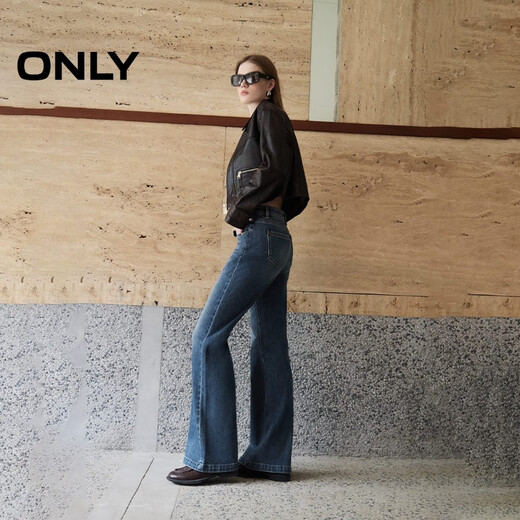 ONLY 2025 spring fashion petite high-waist slim bell-bottom jeans for women|125132085