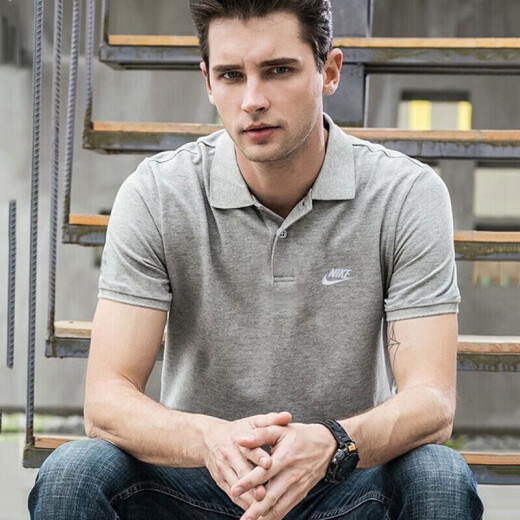 NIKE耐克POLP衫短袖男装秋季新款运动服健身训练跑步透气网球翻领T恤 FN3895-063 L