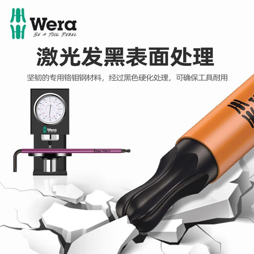 Vela (WERA) Alemania WERA967 Spkl Single Ball Head Star Plum Blossom Llave hexagonal en forma de L con llave de floración de ciruela verde deGausser T9 05024351001