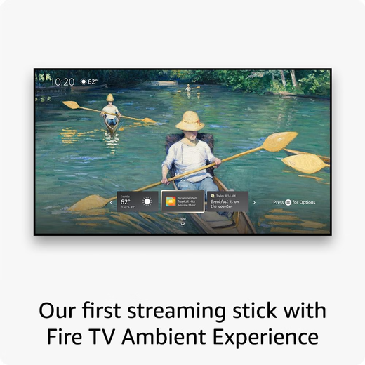 亚马逊2023款fire tv stick 4K max 16G二代奈飞电视盒子网络盒子机顶盒 2023款4K MAX，2＋16G 全新代激活指导 现货(拆封不退)