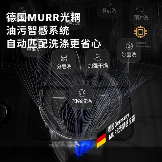 Neifo built-in 16-set large-capacity dishwasher hot air drying stove next-level water-efficiency intelligent layered cleaning 16W (white panel)