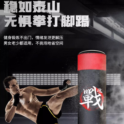 Boxeo Aibeijian Bolsa de arena vertical Sandbag Sanda Sanda Tumbler Adult Children Professional Taekwondo Equipo de entrenamiento de 170 cm [Black Martial Arts] [actualizado y espesado]