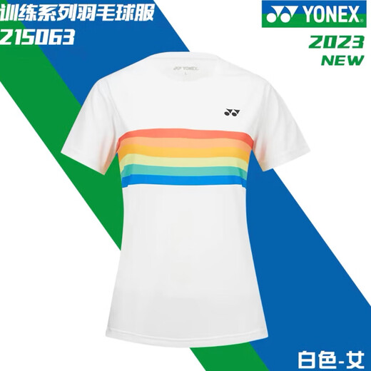 赛事威2024新款yy羽毛球服王小羽彩虹短袖女上衣吸汗速干运动比赛训练服 7029黑色女款上衣 M