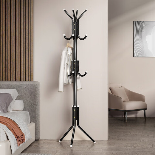 Anya coat rack wrought iron clothes hanger floor-standing bedroom vertical simple clothes hanger indoor clothes drying black