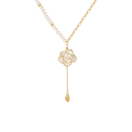 AJIDOU Ajidou birthday gift camellia series elegant imitation pearl flower necklace birthday gift girl's birthday