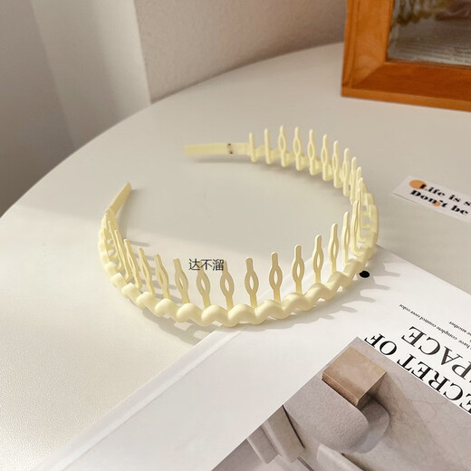 
Dabuliu teeth-resistant non-slip headband girl rubber headband washing face makeup fix hair crushing artifact pressing hairband hair card color 9274I black headband