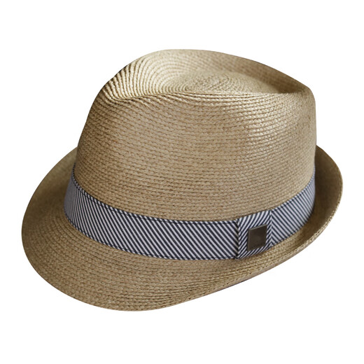 
Tochino high-end Rafi hat men's adult summer sun hat beach hat women's sun protection short edge vacation jazz hat grey striped belt large size L58-61CM