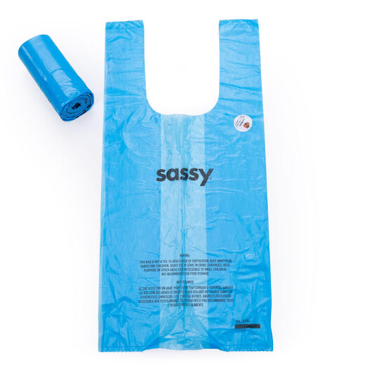 Sassy Baby Disposable Diaper Bags 200 Pack Blue Odor-proof Sealed Portable