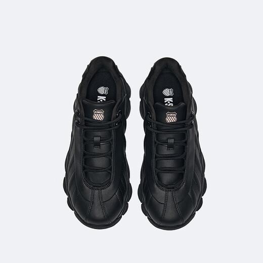 Kswiss [ST329] Zapatos casuales para hombres y mujeres 25 String Fashion Fashion and All-Match Pareja Sports Sports 9276 055 Pure Black/Rose Pink 37