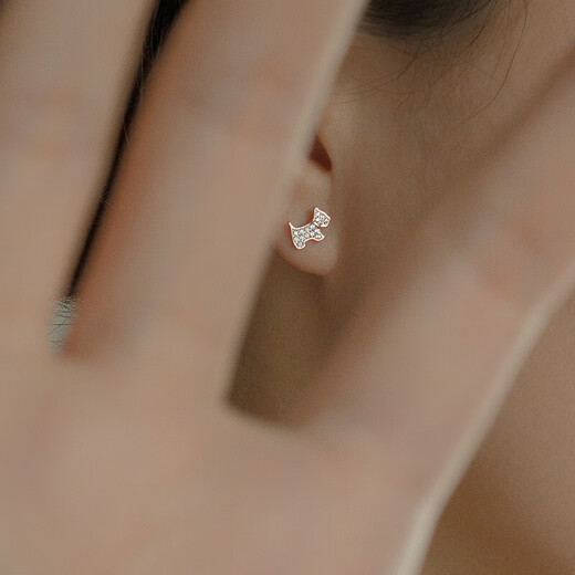 AGATHA/Aijiasha French hollow puppy silver earrings for women, birthday gifts for girlfriends and best friends, high-end earrings