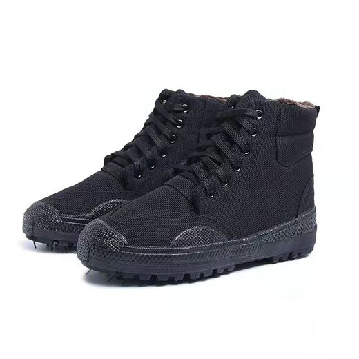 Bain 3527 Camouflage Training Schuhe Hochtülen Befreiungsschuhe Männer und Frauen warme Baumwoll -Militärausbildung Gummischuhe Schwarze Baumwollschuhe 2022 Baumwolle 36