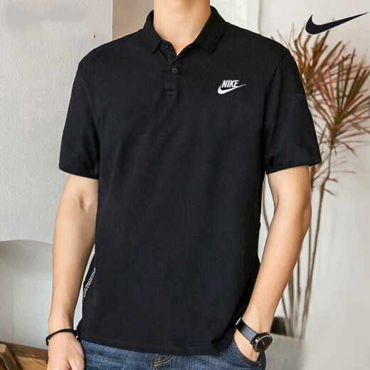 NIKE Nike Polo shirt men's short-sleeved 2025 summer new breathable training morning training lapel t-shirt FN3895-010/show order refund 5[yuan] S