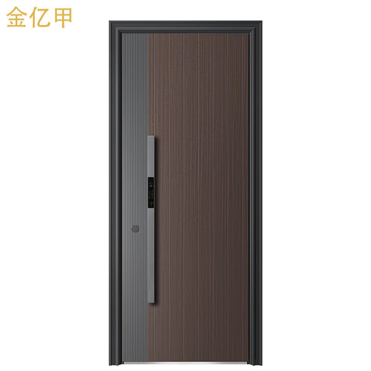 Jinyijia Door Industry (A29 Dreams) finely carved wood grain stitching entrance door large screen smart lock supports private customization A29 Dreams double door