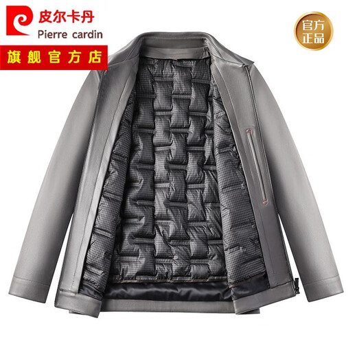 Pierre Cardin Herrener echter Leder -Lederjacke Winter kann entfernt werden