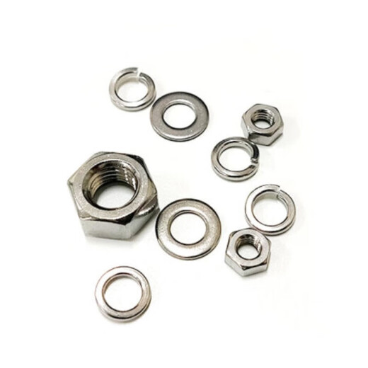 Bingyu 304 stainless steel nut flat spring washer combination set F type 1155PC/box Nut flat spring washer combination BH-597