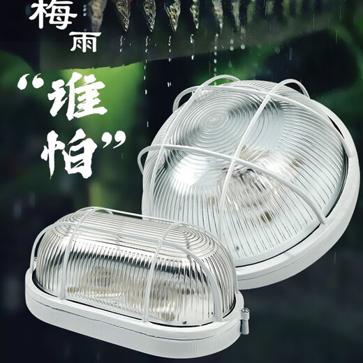 Yuanbo LED moisture-proof lamp explosion-proof lamp warehouse factory three-proof lamp outdoor dust-proof lamp bathroom waterproof basement lighting Xiaoyuan 12w (next day delivery)